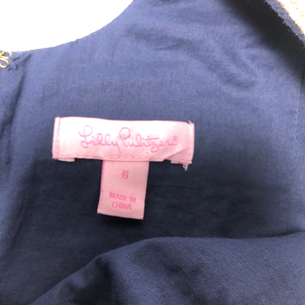 Lilly Pulitzer Valli Shift Dress Women's Size 6 Mini Navy Preppy Resort Retro - Picture 6 of 7